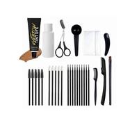 Instant Eyebrow Tint, Natural Semi-Permanent Eyebrow Dyeing Kit for 4-6 Weeks Long Lasting and Home Use, 3 Colors