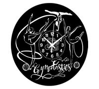 Instant Karma Clocks | Orologio Da Parete | Ballerine | Danza Artistica | Balletto Ginnaste Classica | 30 cm Decorativo (Nero 02)