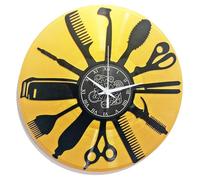 Instant Karma Clocks | Orologio Da Parete | Barber Shop | Barbiere | Parrucchiere | Colore Nero e Oro | Doppio Vinile | Idea Regalo