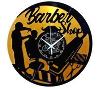 Instant Karma Clocks | Orologio Da Parete | Barber Shop | Barbiere | Parrucchiere | Colore Nero e Oro | Doppio Vinile | Idea Regalo Salone Bellezza Uomo