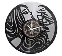 Instant Karma Clocks | Orologio Da Parete | Barber Shop Beauty Salon | Parrucchiere | Colore Nero e Argento | Doppio Vinile | Idea Regalo Salone Bellezza
