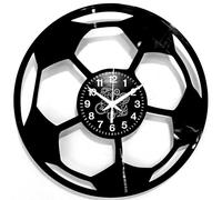 Instant Karma Clocks | Orologio da Parete Calcio | Design con Calciatori in Azione e Pallone Appassionati e Sportivi | Decorazione Originale (Nero-02)