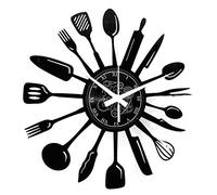 Instant Karma Clocks Orologio da Parete Coltello Cucchiaio Oggettistica Posate Cucina Chef Casa Decorazione Arredamento