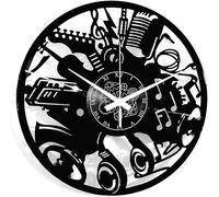 Instant Karma Clocks - Orologio in Vinile da Parete - Chitarra Batteria Tastiera Note Strumenti Musicali