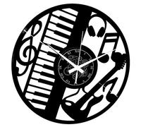 Instant Karma Clocks | Orologio da Parete con Chitarra Tastiera e Note Musicali | Design per Musicisti e Appassionati di Musica | Decorazione Artistica Moderna con Stile Unico