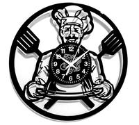 Instant Karma Clocks | Orologio da Parete Cucina Chef | Design Artistico con Cuoco | Decorazione Moderna Gourmet per Sala da Pranzo | Idea Regalo