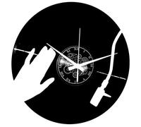Instant Karma Clocks | Orologio da Parete Deejay | Design Artistico con Mano e Giradischi | Arredo Musicale per DJ Studio e Locali Urban