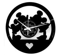 Instant Karma Clocks | Orologio da Parete in Vinile con Topolini Innamorati | Arredo Romantico per Casa Camera Soggiorno | Idea Regalo per Coppie e Amanti dello Stile