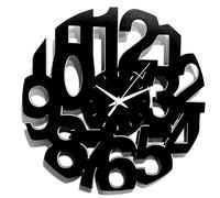 Instant Karma Clocks | Orologio Da Parete | Moderno | Minimal | Silenzioso | Arredamento Casa Studio Camera Cucina Sala | Idea Regalo (Nero M5, 30cm)