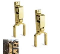 Instant Locking Gate Latch, Heavy Duty One Hand Gate Latch, Automatic Spring Lock, Rust-Resistant Metal Gates Lock for Outdoor Fence, Farm, Ranch, Backyard, Easy Installation (2pcs)
