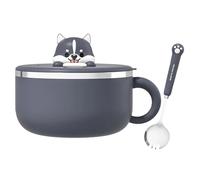 Instant Noodle Bowl - 1200ml Stainless Steel Insulated | Maker With Strainer Lid & Spoon | Portable Pasta Salad Container For Home Office University Dorm