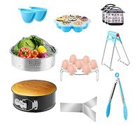 Instant pot accessori, Cestelli per cottura a vapore, Accessori per pentole a pressione da 9 pezzi, accessori compatibili con pentola istantanea, con vaporiere, teglia per uova, ecc