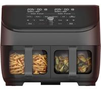 Instant Pot Freidora de aire Vortex Plus Dual - Negra, de gran capacidad (7,4 L), Con dos cestas de 3,7 L, ventana transparente, función deshidratadora, grill, horneado, asado, recalentado