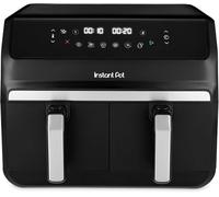 Instant Pot - Friggitrice ad aria Vortex Dual Black - Grande 8L, doppia, doppio cestello da 4L, 8 in 1 - Disidratazione degli alimenti, grill, cottura, arrosto, riscaldamento, antiaderente