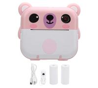 Instant Print Camera, Kid Camera Instant Print Photo with Print Paper 2 Inch 320x240 TFT Screen 1080P Music Games 1000mAh Instant Print Digital Camera for Kids Present (Roseate)