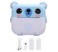 Instant Print Camera, Kid Camera Instant Print Photo with Print Paper 2 Inch 320x240 TFT Screen 1080P Music Games 1000mAh Instant Print Digital Camera for Kids Present (Blue)