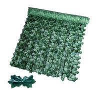Instant Privacy Fence | PP Polyester 50x300cm Light Green | Artificial Ivy Leaf Screen | Balcony Patio Garden Backyard Outdoor Decor
