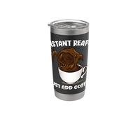 Instant Reaper Basta Aggiungere Caffè Divertente Halloween Bicchiere termico in acciaio inox doppia parete