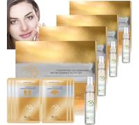 Instant Skin Essence Collage Set di collagene a spirale Peptide Essence Kit, siero viso anti-invecchiamento con acido ialuronico, riduce le linee sottili e le rughe, sbiancante idratante (set da 4)