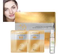 Instant Skin Essence Collage Set, Spiral Peptide Collagen Essence Kit, siero viso anti-invecchiamento con acido ialuronico, riduce le linee sottili e le rughe, sbiancante idratante (1 set)