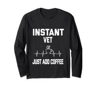 Instant Vet. Just ADD Coffee! Funny Coffee, Pulse/ECG Maglia a Manica