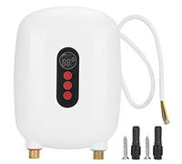 Instant Water Heater, 6500W Fast Heating Electric Water Heater with LED Temperature Display Tankless Water Heater for Kitchen And Bathroom Home Use (White)
