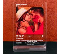 instantstore Targa Stile Instagram Personalizzata con Foto Scritte e Like su Acrilico