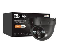 INSTAR IN-8403 2K+ PoE Nero - LAN/PoE telecamera di sorveglianza con IA (AI) - Telecamera IP - Power Over Ethernet - PIR - Visione notturna - Uso per interni ed esterni - HomeKit HKSV - MQTT