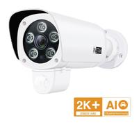 INSTAR IN-9408 2K+ Bianco - LAN/WiFi telecamera di sorveglianza con IA (AI) - Telecamera esterna resistente alle intemperie - WiFi 2,4Ghz e 5Ghz - WPA3 - HomeKit HKSV - PIR - Audio - RTSP
