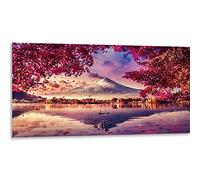 Instarry DIY 5D Diamond Painting Kit Completo Paesaggio del Monte Fuji in Fiore di Ciliegio Disegni con Diamantini Dipinti Arredamento Casa 120x60 cm