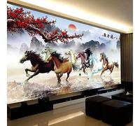 Instarry Fai da Te 5D Kit Diamond Painting Quadri Grandi Dimensioni Otto Cavalli Paint by Numbers Dipinti Arredamento Casa 100x40 cm
