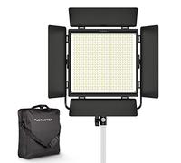 Instarter Pannello luminoso a LED con controllo tramite app, luce video da 50 W, illuminazione per videocamera ruotabile a 360°, lampada per luce bicolore calda & fredda