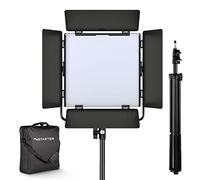 Instarter Pannello luminoso a LED da 60 W con stativo, luce video orientabile a 360°, lampada da studio con controllo tramite app, luce video bicolore, illuminazione con 4 effetti cromatici