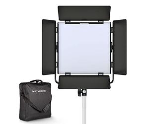 Instarter Pannello luminoso a LED da 60 W, luce video orientabile a 360°, lampada da studio con controllo tramite app, luce video bicolore, illuminazione con 4 effetti cromatici
