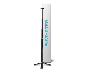 Instarter Treppiede da tavolo con braccio telescopico per fotocamere, smartphone e luci, mini portata fino a 1kg, utilizzabile anche come bastone per selfie I con vite da 1/4" I videocalls, TikTok