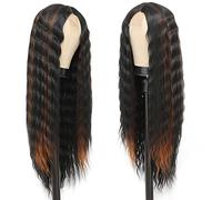 INSTASTYLE Parrucca Bionda Miele 30 Pollici Parrucche Sciolte A Onda Profonda, Parrucca Lunga Riccia Sintetica Per Le Donne Nere, Pelle Capelluto Simulata, Parrucca Con Maglia Frontale