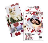 instax mini film 10 shot pack, bordo CUORI