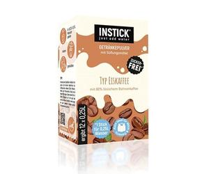 INSTICK Bevanda istantanea senza zucchero per prodotti lattiero-caseari (Caffè Freddo) - 1 confezione per 12 x 0,25-0,5 L - Ideale per latte, yogurt, skyr, quark - Vegana e a basso contenuto calorico