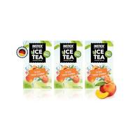 INSTICK Bevanda istantanea senza zucchero (tè freddo pesca) - Offerta 3 confezioni da 12 stick per 0,5-1 L - Polvere per bevande vegana, ipocalorica e con vitamina C - Polvere istantanea