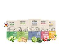 INSTICK Extracts Bevanda istantanea senza zucchero (confezione da 5) 5x12 bustine - per 0,5 l di bevanda vegana ipocalorica in polvere, vitamina C per bevande calde e fredde