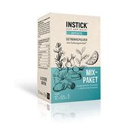 INSTICK Extracts bevanda istantanea senza zucchero (pacchetto misto) per 12 x 0,5 L polvere per bevande vegana a basso contenuto calorico con vitamina C per bevande calde e fredde