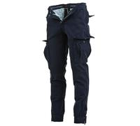 Instinct I Pantaloni Uomo Cargo con Tasche Laterali Slim Fit Autunno Inverno Caldi, Pantaloni Tasconati Multitasche Militari da Lavoro con Elastico alla Caviglia e Coulisse, Taglia 54, Blu MK-606