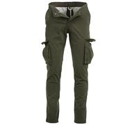 Instinct Pantaloni Uomo Cargo Invernali Slim Fit Tasconati con Tasche Laterali Militari da Lavoro Trekking Outdoor, Pantalone Lungo Multitasche Caldo per Autunno Inverno 48, Verde K-712