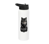 Instinct Wolf Glam Animal Statement Trend Stainless Steel Insulated Water Bottle