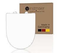 instmaier | Forma a D | Sedile del WC con chiusura ammortizzata bianco | Made in Germany | Duroplast | facilmente rimovibile | stabile fino a 250kg
