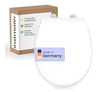 instmaier sedile per WC con meccanismo soft-close bianco | Made in Germany | forma ovale | Duroplast | sedile per wc facilmente rimovibile | stabile fino a 250kg