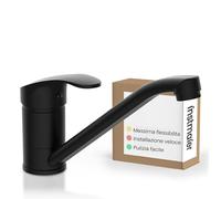instmaier Vera | rubinetto da cucina | rubinetto da cucina | miscelatore per cucina | miscelatore per lavello | miscelatore per lavello con miscelatore monocomando | orientabile a 360° | nero opaco