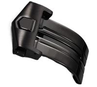 INSTR Fibbia per orologio a farfalla in acciaio inossidabile 316L per Tag Heuer Carrera Sostituzione chiusura in oro nero argento (Color : Preto, Size : 20mm With logo)