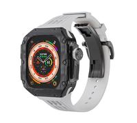 INSTR Per Apple Watch Ultra2/ultra 49mm Kit di modifica Custodia in fibra di carbonio per iwatch Serie 9 8 7 SE 6 5 4 45mm 44mm(Color:Black 4,Size:For iwatch49mm)