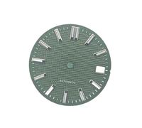 INSTR Quadrante di Ricambio NH35 quadrante Verde Luminoso da 28,5 mm per Orologio Meccanico con Movimento NH35A/4R35, Accessori per Orologi
